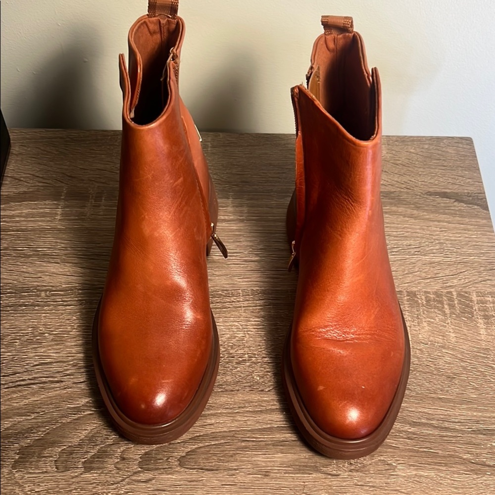 Brown Leather Ankle Boots